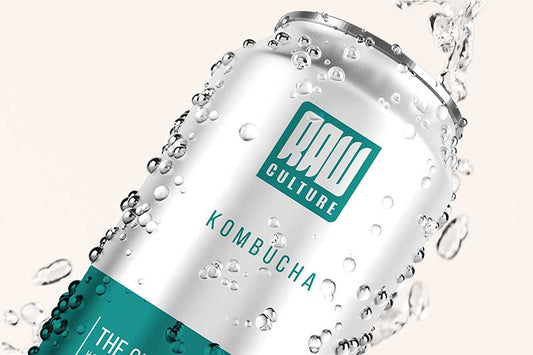 Raw Culture the Original Kombucha in a can with condensation