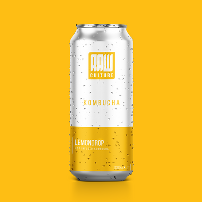 Raw Culture Trade - Lemondrop Kombucha 12 x 330ml cans
